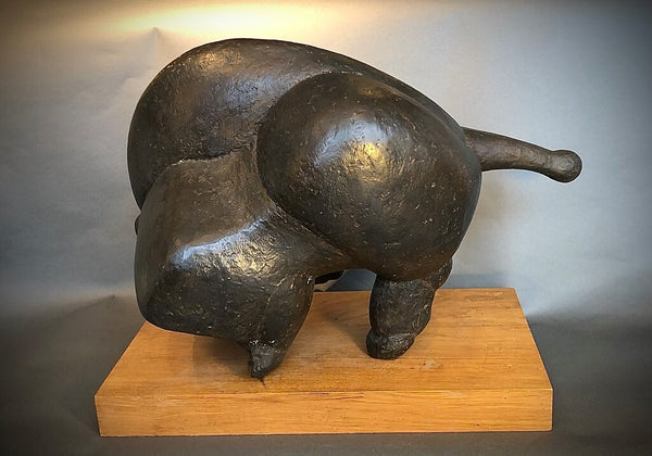 Claude RIBOT (1934-2010) 'Taureau' Epreuve originale en bronze patiné. Underwood Fondeur, circa 1980.