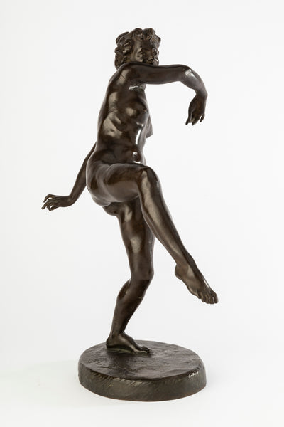Jacques LOYSEL (1867-1925) Danseuse nue sur un pied - Bronze patiné. - Collection's - Romain & Henri Hayat