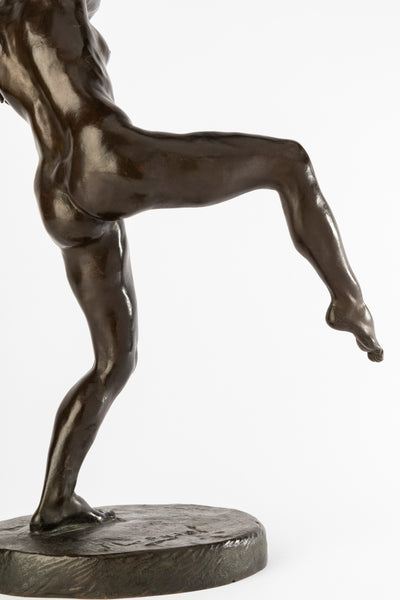 Jacques LOYSEL (1867-1925) Danseuse nue sur un pied - Bronze patiné. - Collection's - Romain & Henri Hayat