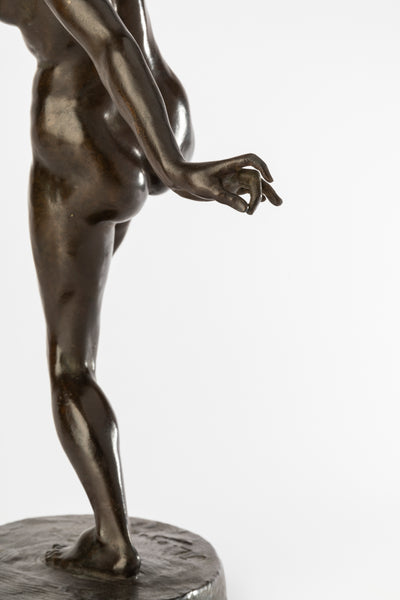 Jacques LOYSEL (1867-1925) Danseuse nue sur un pied - Bronze patiné. - Collection's - Romain & Henri Hayat