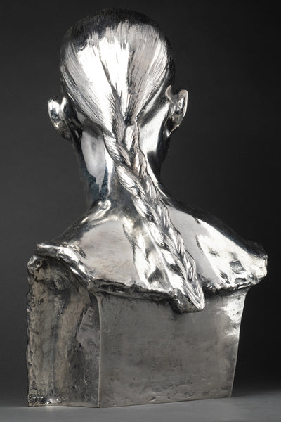 Jean MICH (1871-1919) Buste de Chih Fan - Bronze argenté - Début du XXème - Collection's - Romain & Henri Hayat