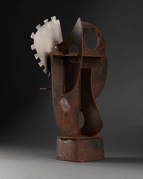 Berto LARDERA (1911-1989) Abstraction - Acier corten et poli - Pièce unique vers 1950