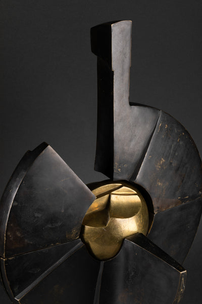 Paul GONEZ (1946) Articulated abstract composition - Bronze, circa 1980. Cast numbered on 8.
