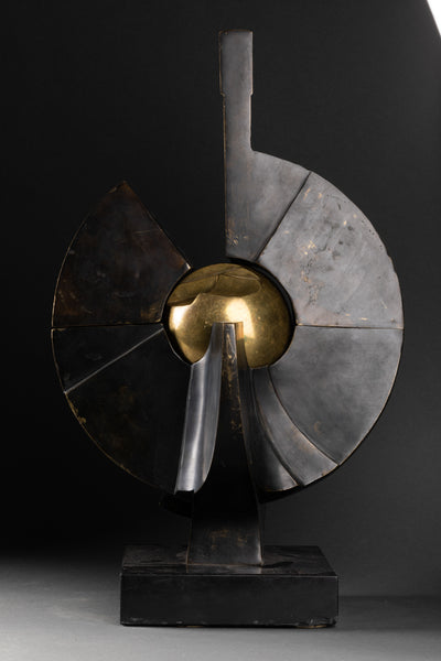 Paul GONEZ (1946) Articulated abstract composition - Bronze, circa 1980. Cast numbered on 8.