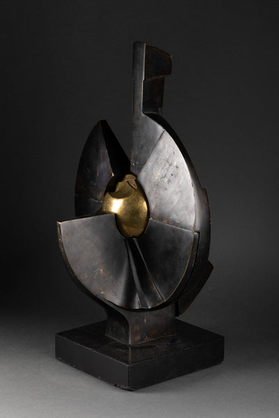 Paul GONEZ (1946) Articulated abstract composition - Bronze, circa 1980. Cast numbered on 8.
