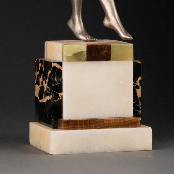 Raphael Charles PEYRE (1872-1949) Hoop dancer - Art Deco bronze.
