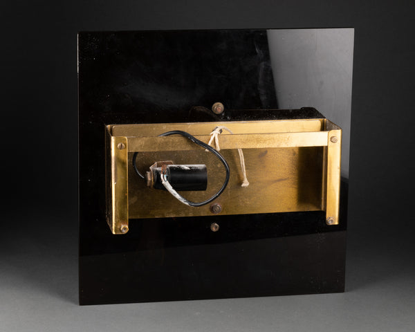 Michel JAUBERT (XXème) - Applique 'Sein' en bronze doré et plexiglass noir - Circa 1970
