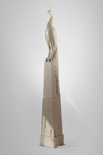 Alphonse DARVILLE (1910-1990) - Paon - Grand plâtre d'atelier émaillé. Période Art Déco - Collection's - Romain & Henri Hayat