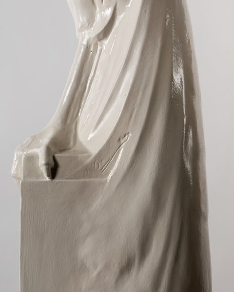 Alphonse DARVILLE (1910-1990) - Paon - Grand plâtre d'atelier émaillé. Période Art Déco - Collection's - Romain & Henri Hayat