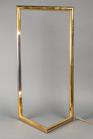 MAISON CHARLES - Modernist gold metal desk lamp - Circa 1960.