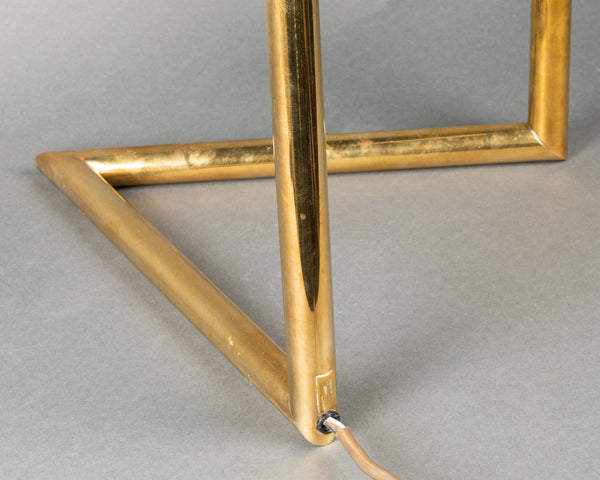 MAISON CHARLES - Modernist gold metal desk lamp - Circa 1960.