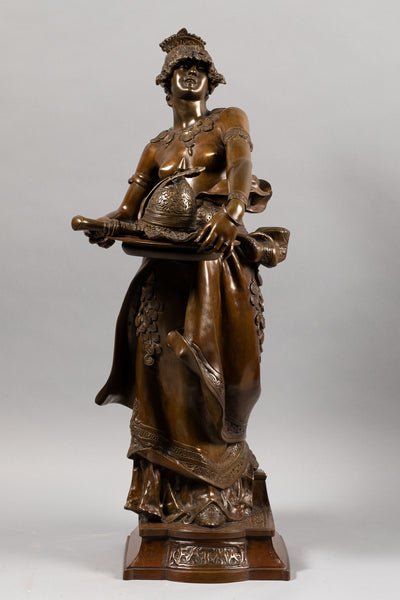 Marcel DEBUT (1865-1933) 'Fatma' - Grand bronze orientaliste de la fin du XIXème