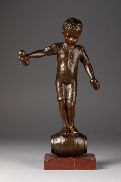 Emmanuel VILLANIS (1858-1914) - Jeune acrobate - Bronze période Art Nouveau