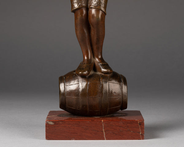 Emmanuel VILLANIS (1858-1914) - Jeune acrobate - Bronze période Art Nouveau