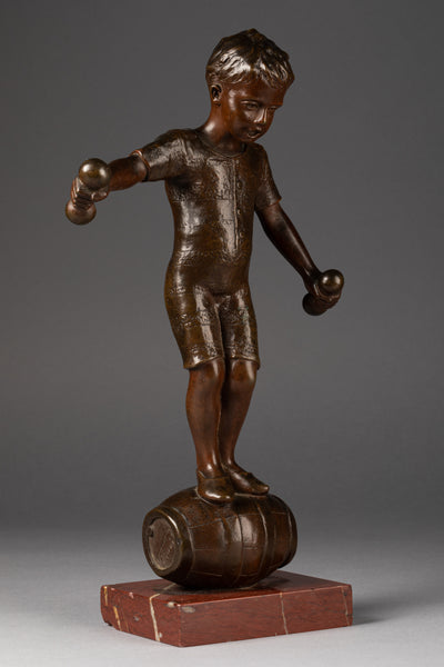 Emmanuel VILLANIS (1858-1914) - Young acrobat - Bronze period Art Nouveau