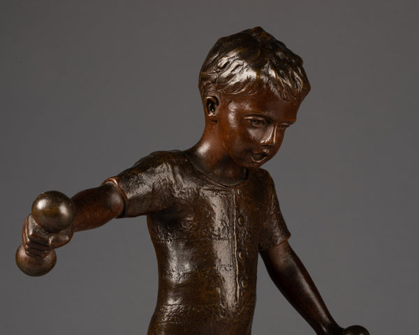 Emmanuel VILLANIS (1858-1914) - Jeune acrobate - Bronze période Art Nouveau