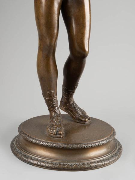 Apollo with the lyre, Bronze of the Grand Tour. Italy, late 19th century.
