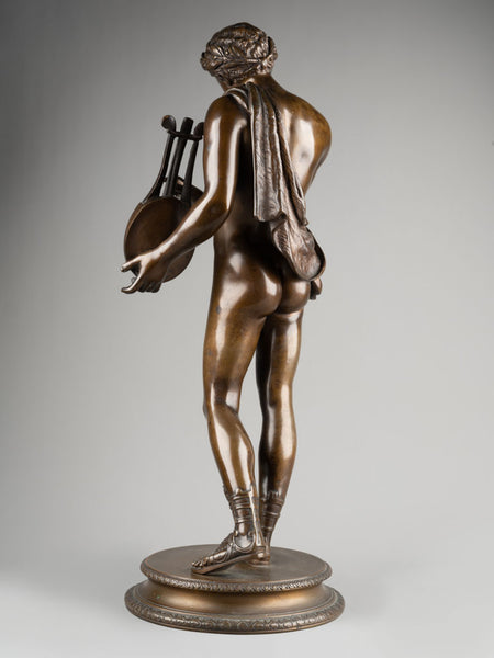 Apollon à la lyre, Bronze du Grand Tour. Italie, fin du XIXème siècle