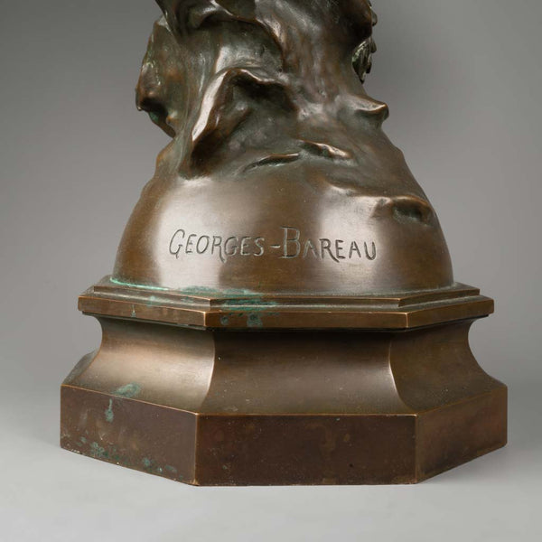 Georges BAREAU (1866-1931) - Diane chevauchant un aigle - Bronze fin XIXème siècle.