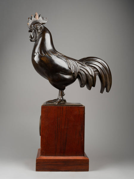 C. M. RISPAL - Le Coq - Bronze patiné, période Art Déco.