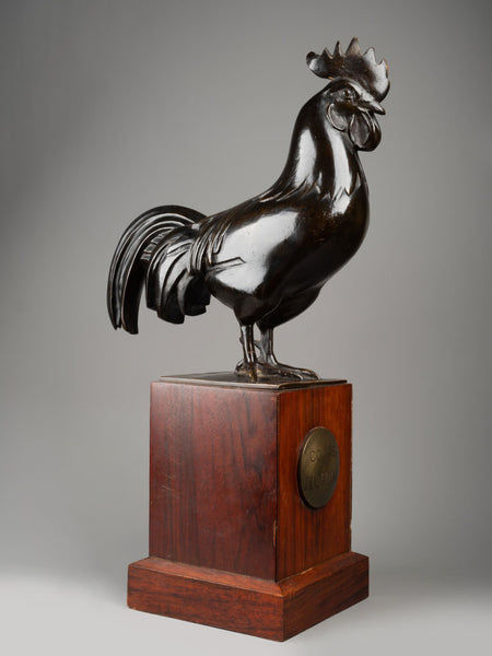 C. M. RISPAL - Le Coq - Bronze patiné, période Art Déco.