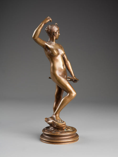 Alexandre FALGUIERE (1831-1900) Diane à l'arc (rare petit modèle) - Bronze patiné