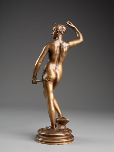 Alexandre FALGUIERE (1831-1900) Diane à l'arc (rare petit modèle) - Bronze patiné